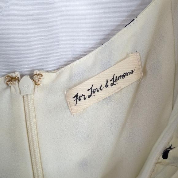 For Love & Lemons Sweetheart Heart Print Ruffled Mini Skirt - Picture 8 of 9